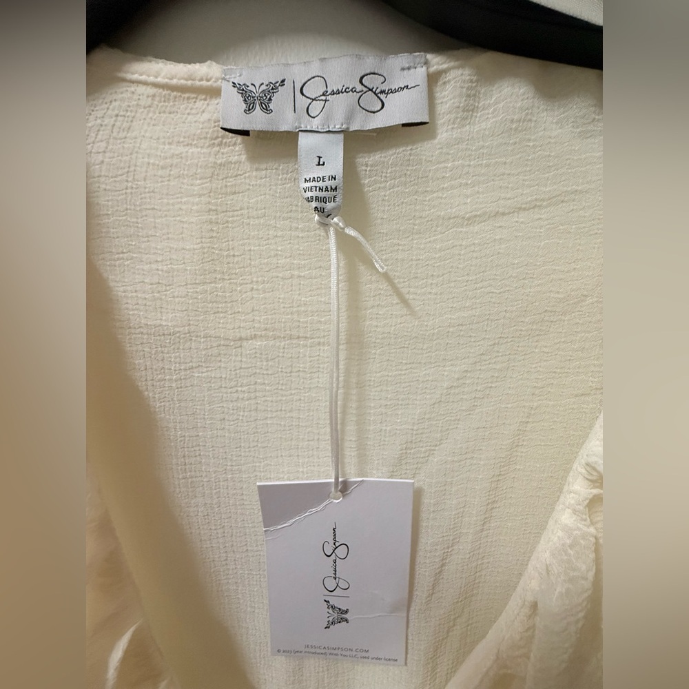 Jessica Simpson Cream Ruffle Blouse - Picture 6 of 9